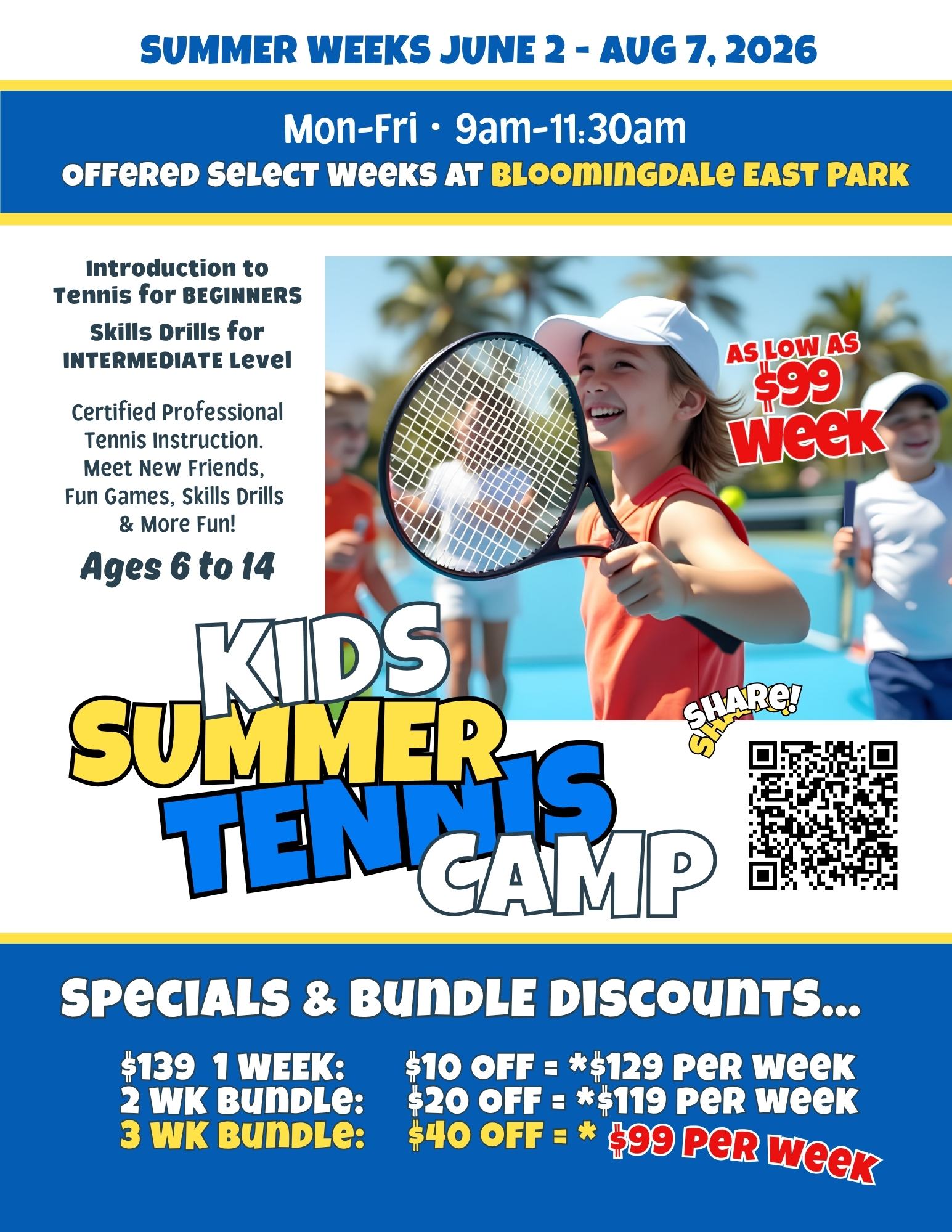 TC's Kids Summer Tennis Camp